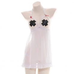 Juwas Steamy Bandage Lace Sheer Nightgown Lingerie CLOTHING