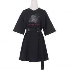 Juwas Vintage Panda Printed Loose T-shirt