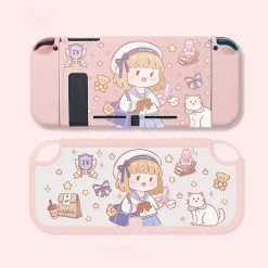 Juwas Kawaii School Girl Pink Nintendo Switch Case ACCESSORIES
