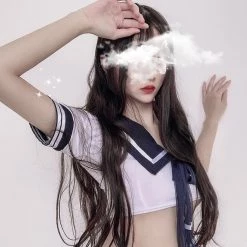 Juwas Sexy Japanese School Girl Costume Set CLOTHING