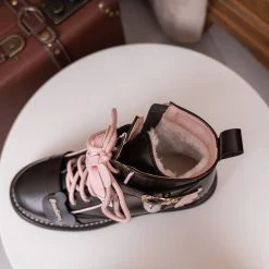 Juwas Bear Paw Bow High Ankle Boots