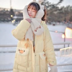 -Juwas NEW ARRIVAL Kawaii Duck Embroidery Scarf