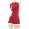 Juwas CLOTHING Classic Cheongsam Red Pajama Night Dress