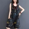 Juwas NEW ARRIVAL Monster Letters Print Loose Overalls