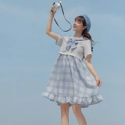 Juwas NEW ARRIVAL Kawaii Plaid Junior Uniform Dress 10 Juwas NEW ARRIVAL Kawaii Plaid Junior Uniform Dress