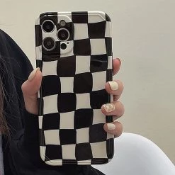 Juwas Black Plaid IPhone Case