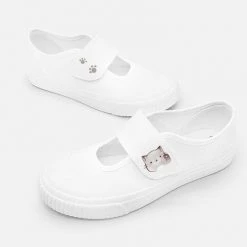 Juwas White Simple Kawaii Bunny Soft Shoes
