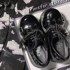 Juwas Lolita Chain Buckle Round Toe Shoes NEW ARRIVAL