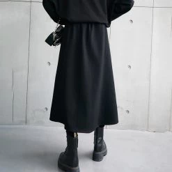 Juwas Gothic Irregular Zipper A-line Skirt NEW ARRIVAL