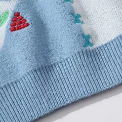 Juwas CLOTHING Love Heart Flowers Embroidery Loose Sweater 15 Juwas CLOTHING Love Heart Flowers Embroidery Loose Sweater