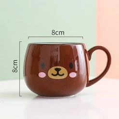 Juwas Cute Cartoon Rabbit Bear Frog Chick Ceramic Mug