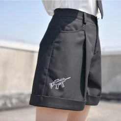 Juwas NEW ARRIVAL Black Bear Embroidery Short Pants 9 Juwas NEW ARRIVAL Black Bear Embroidery Short Pants