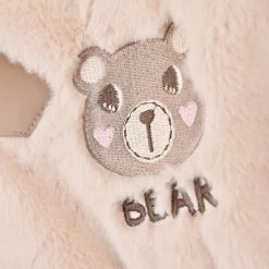 Juwas NEW ARRIVAL Cute Fuzzy Bear Embroidered Cotton Hooded Coat