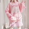 Juwas NEW ARRIVAL Pink Bunny Picnic Oversize Sweatshirt