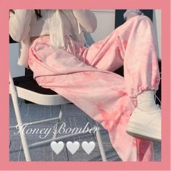 Juwas Harajuku Streetstyle Tie Dye Loose Pants NEW ARRIVAL