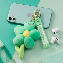 Juwas Pastel Flower Plush Keychain