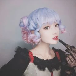 Juwas Fashion & Beauty Unicorn Pastel Curly Short Pixie Wig