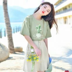 Juwas Cactus Khaki Cargo Skirt NEW ARRIVAL