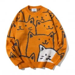 Juwas Cats Family Oversize Sweater NEW ARRIVAL
