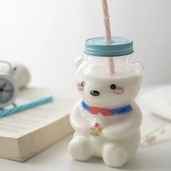Juwas Bear Model Glass Bottle