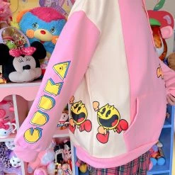 Juwas Japanese Harajuku Cartoon Print Loose Warm Hoodie CLOTHING