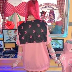 Juwas NEW ARRIVAL Japanese Animal Girls Print Sailor Collar Loose T-shirt