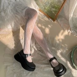 Juwas NEW ARRIVAL Flowers Lace Lolita Tights