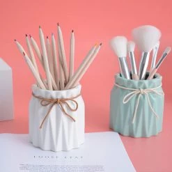 Juwas Kawaii Mini Pastel Jars Makeup Brush/Pen Holder