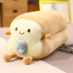 Juwas ACCESSORIES Kawaii Tasty Loaf Bread Long Plush Pillows