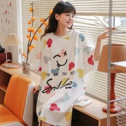 Juwas “You Are The Best” Letter Print Loose Cotton Pajamas 10 Juwas “You Are The Best” Letter Print Loose Cotton Pajamas