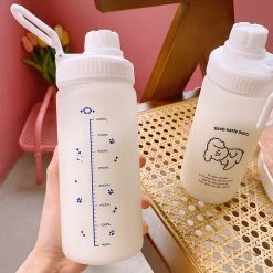 Juwas Kawaii Puppy White Water Bottle