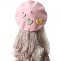Juwas Lovely Mini Hearts Beret Hat