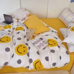 Juwas Emoji Polka Dot Bedding Set