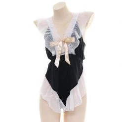 Juwas Sexy Satin Lace Onesie Nightwear Lingerie CLOTHING