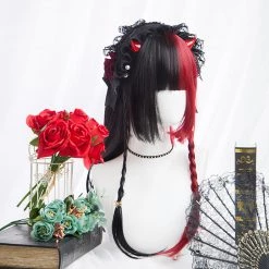 Juwas Fashion & Beauty Gothic Devil Black And Red Cosplay Wig