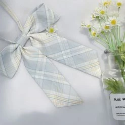 Juwas Japanese High School Plaid JK Uniform Strap Bow Ties & Tie CLOTHING