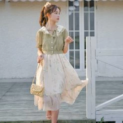 Juwas NEW ARRIVAL Vintage Spring Dress And Blazer