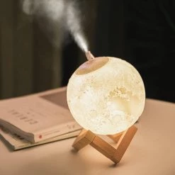 Juwas NEW ARRIVAL Lunar Moon Night Lamp Humidifier