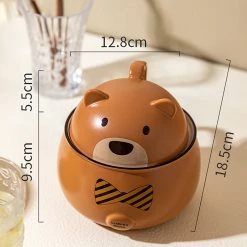 Juwas Cartoon Tiger Bear Ceramics Bowl NEW ARRIVAL