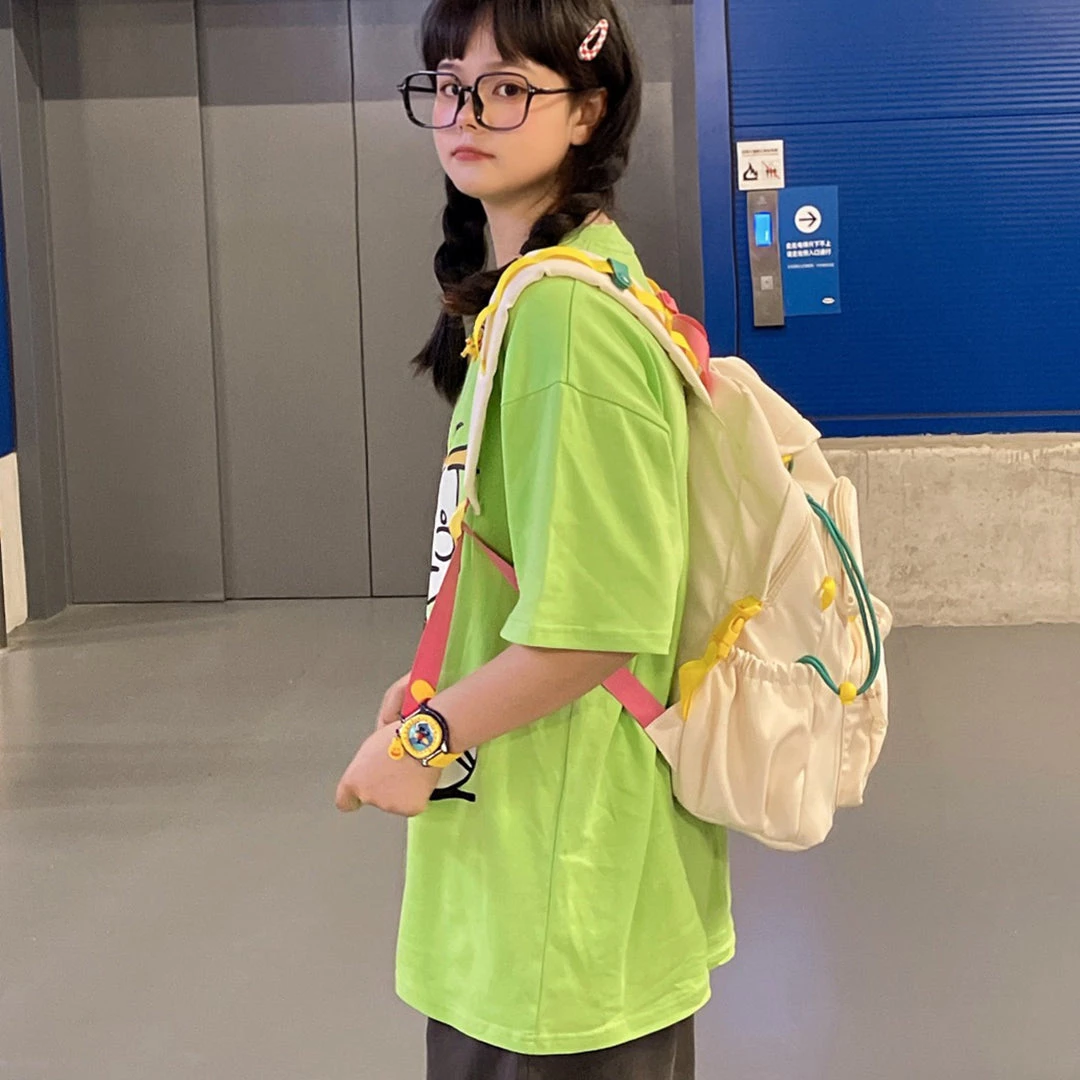 Juwas Cartoon Animal Print Round Collar Cotton T-shirt 8 Juwas Cartoon Animal Print Round Collar Cotton T-shirt