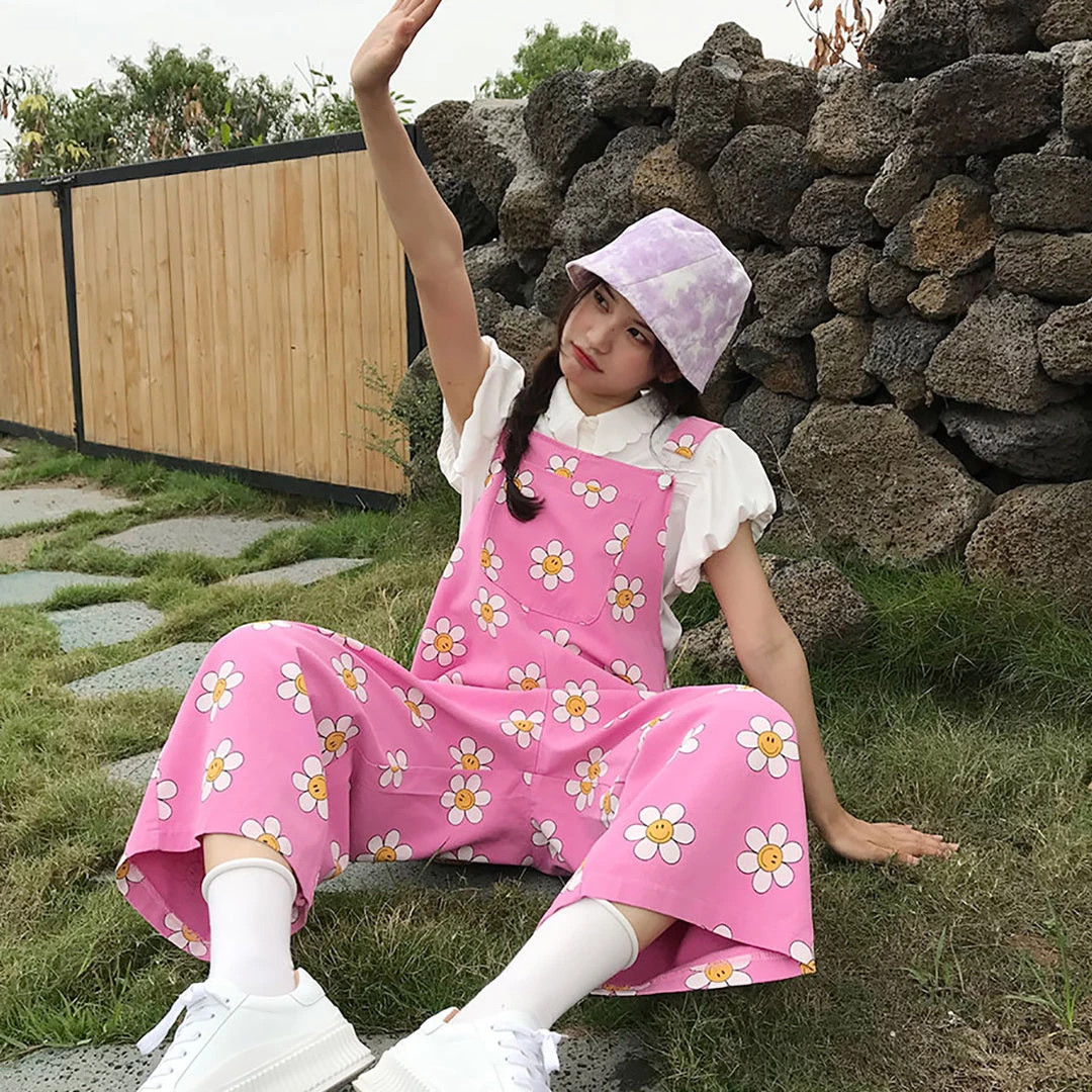 Juwas NEW ARRIVAL Flowers Print Rose Overalls Suitpants Dungaree 8 Juwas NEW ARRIVAL Flowers Print Rose Overalls Suitpants Dungaree