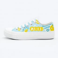 Juwas NEW ARRIVAL Japanese Yogurt Ladies Canvas Shoes- Blue And Pink