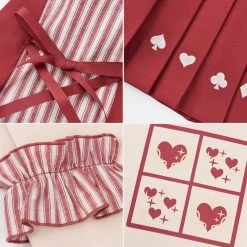 -Juwas Queen Of Hearts Themed Tops Skirt