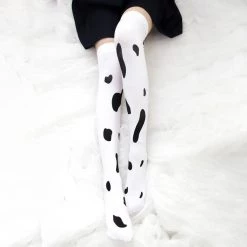 Juwas Cow Print Knee High Socks