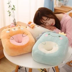 Juwas NEW ARRIVAL Comfy Animals Square Donuts Plush Pillows