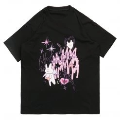 Juwas Funny Rabbit Graphics Print Cotton T-shirt NEW ARRIVAL