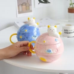 Juwas Kitty Planet Ceramic Mug NEW ARRIVAL