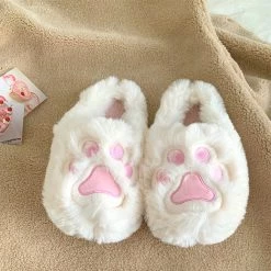 Juwas Big Kitty Paw Fur Home Slippers NEW ARRIVAL