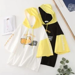 Juwas Hard Working Corgi Print T-shirt NEW ARRIVAL