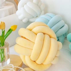 Juwas Pastel Knot-Tied Plush Throw Pillow NEW ARRIVAL